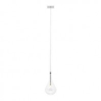 Mercator-Cordet Pendant  - Chrome With Clear Glass Shade